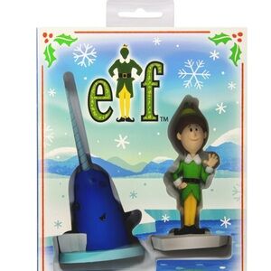New Hallmark Buddy The Elf and Narwhal 2 pc Set Christmas Ornaments Elf Movie